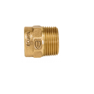 Conector bronze soldável rosca macho - 604 - sem anel
