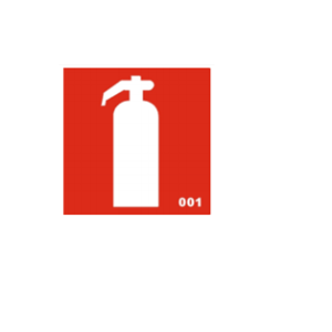 Placas E6 de sinalização de equipamento de combate a incêndio e alarme