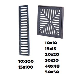 Grelha em Ferro Fundido Sem Caixilho – Grelha Linear