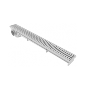 Ralo linear 50cm - grelha branca