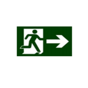 Placa de sinalização de orientação e salvamento s1