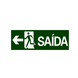 Placa S13 de sinalização de orientação e salvamento