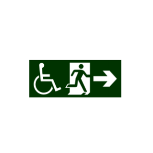 Placa S14 de sinalização de orientação e salvamento