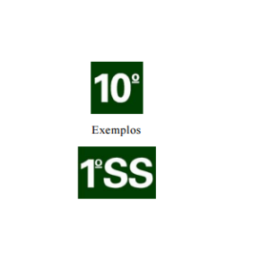 Placa S17 de sinalização de orientação e salvamento