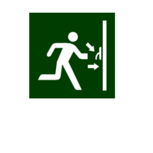 Placa S19 de sinalização de orientação e salvamento