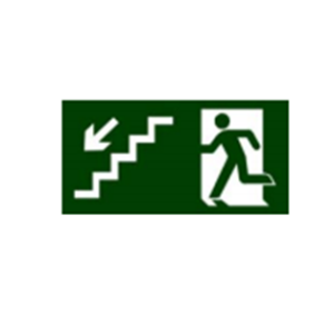 Placa S9 (Saída Escada Esquerda) – Certificada ABNT NBR 13434