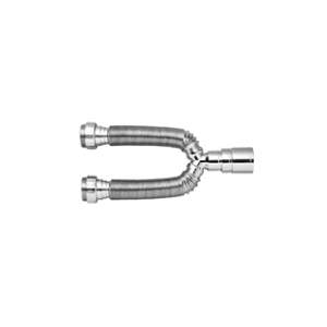 Sifão duplo cromado