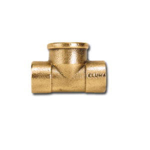 Tê bronze soldável com rosca fêmea central - 712 rf - sem anel