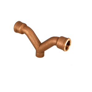 Tê bronze soldável dupla curva - 764 - sem anel