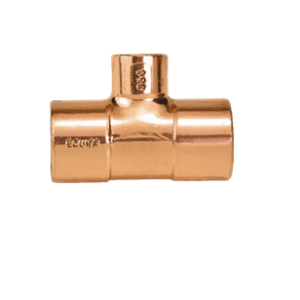 Tê cobre / bronze soldável com redução central - 611rc - sem anel