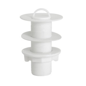 Válvula PVC branca para lavatório sem ladrão